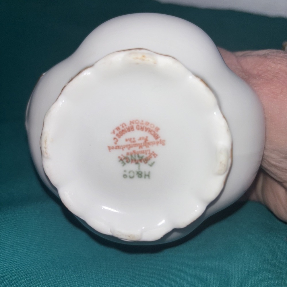 Antique Haviland & Co R. Briggs Co Limoges France Creamer (Cracked) & Sugar Dish - Picture 4 of 8